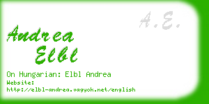 andrea elbl business card